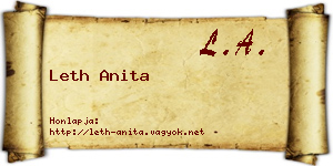 Leth Anita névjegykártya